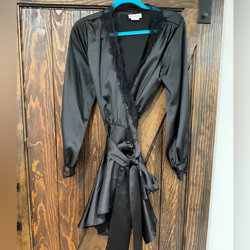 Lovers and Friends Satin Wrap Dress